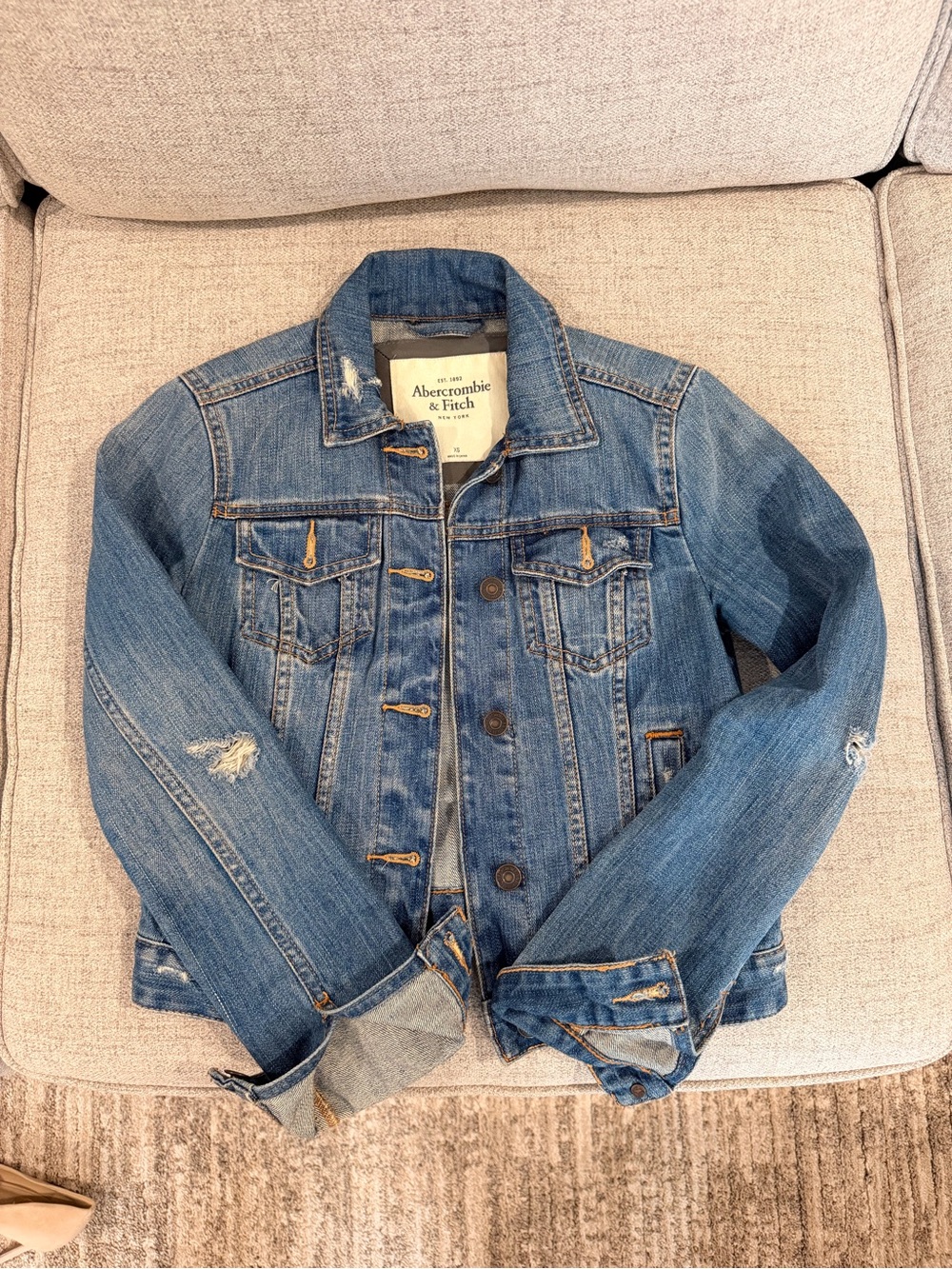 ‘Vintage’ Abercrombie & Fitch Blue Denim Jacket